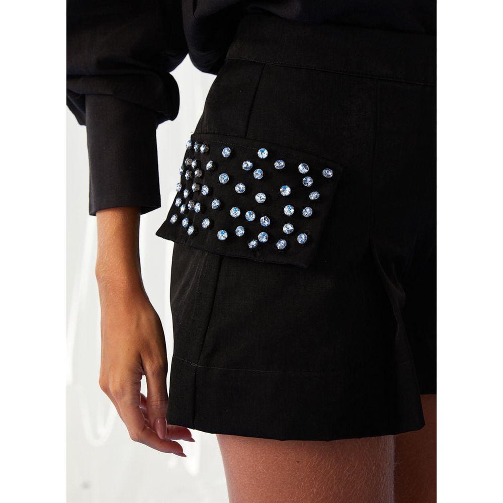 Short Saia Com Bordado Manual OPEN FEMININO