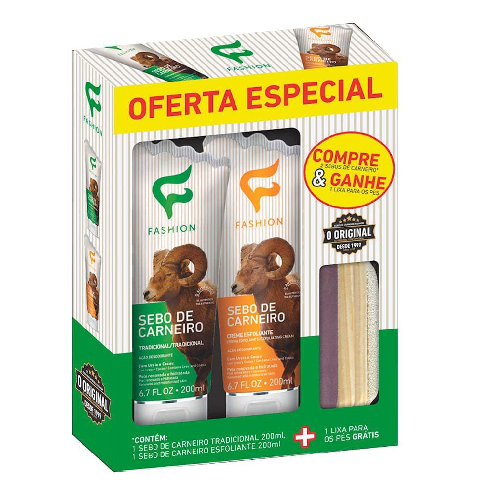 Kit Loção Sebo De Carneiro + Lixa Para Pés