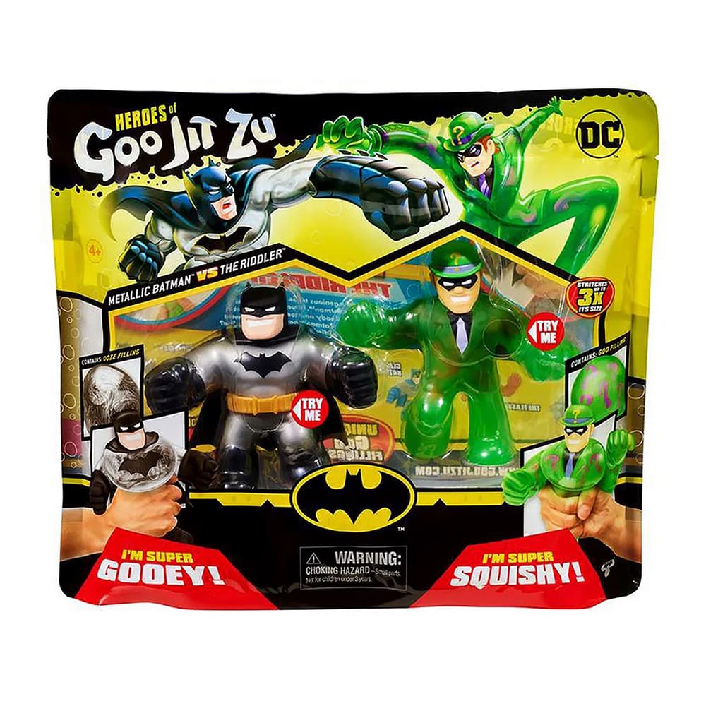 Goo Jit Zu 2 Bonecos Metallic Batman Vs The Riddler - Sunny