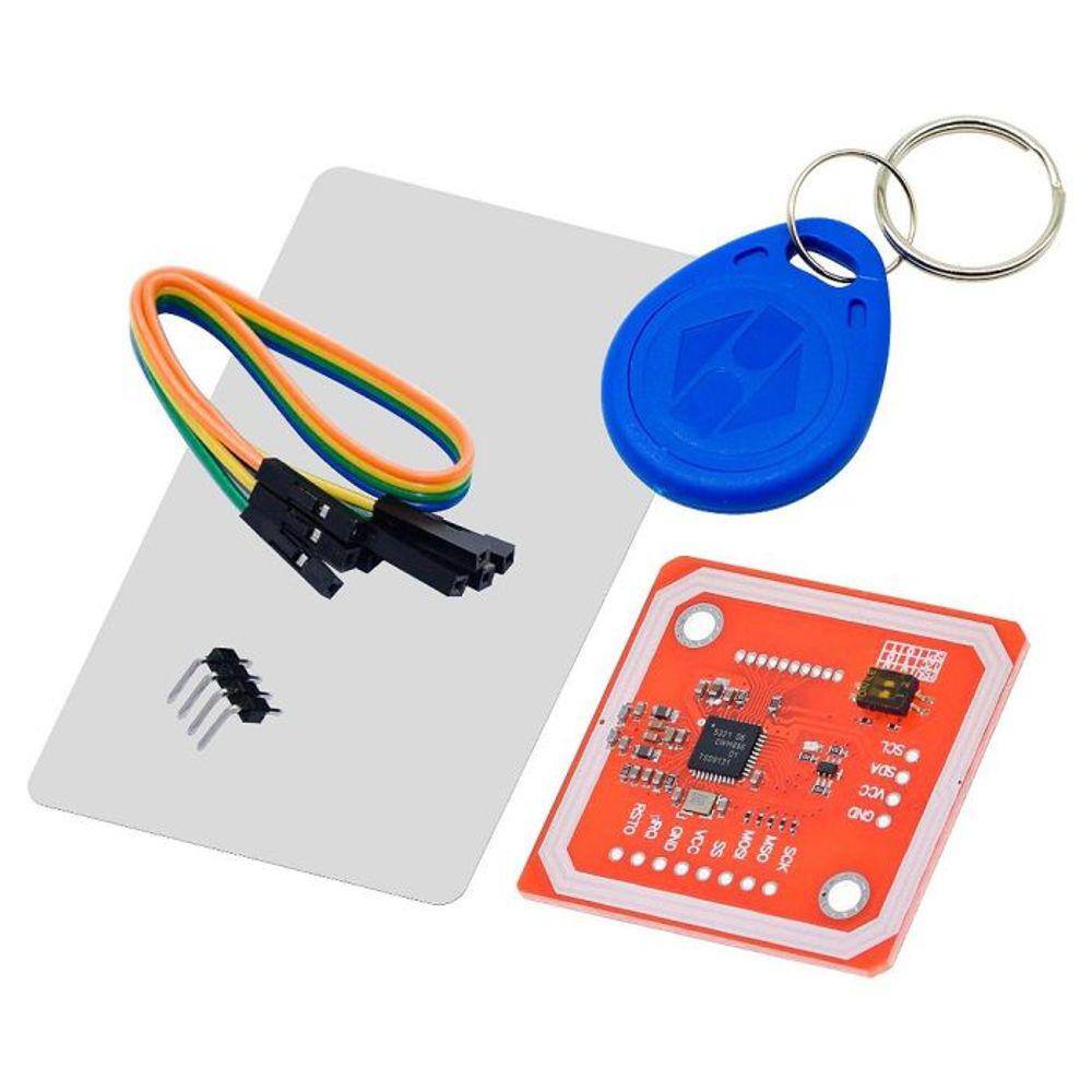 Kit Módulo Leitor Rfid 13,56 Mhz Pn532 Nfc Cartão Chaveiro