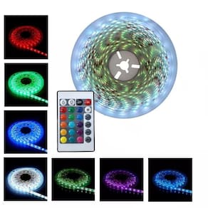 Fita Led Branco Frio 5m 300 Led Prova Dágua + Controle