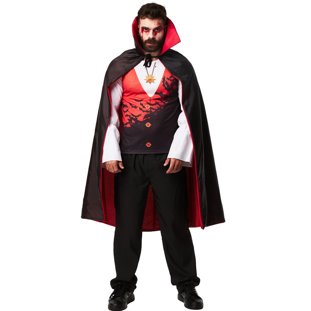 Fantasia Halloween Adulto Vampiro Conde Dracula + Capa + Nf