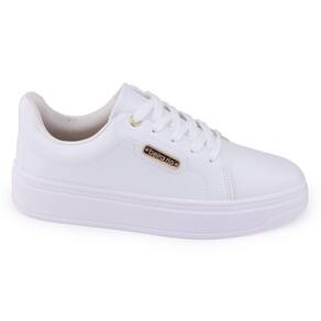 Tênis fem Beira Rio 4305.102 Napa casual alto gold cadarço