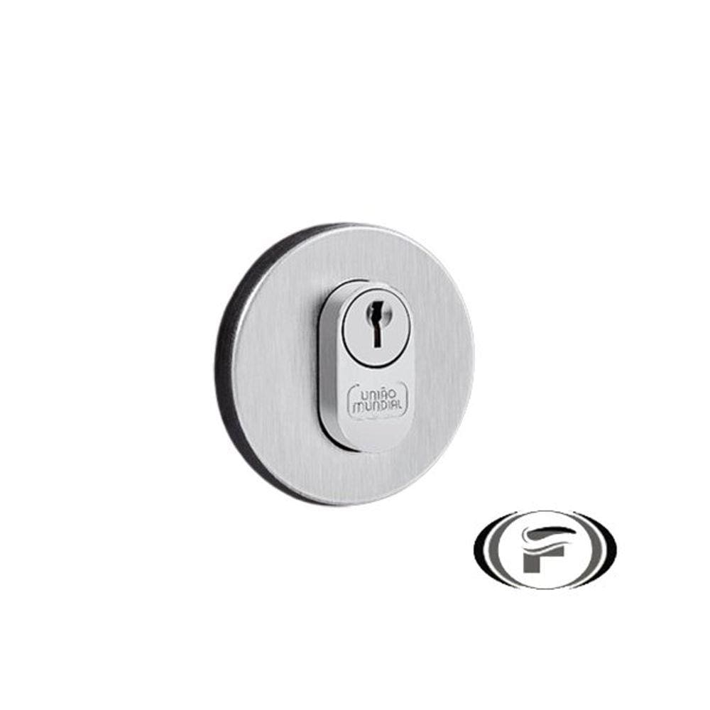 Fechadura Rolete 55mm Redonda Escovada União Mundial
