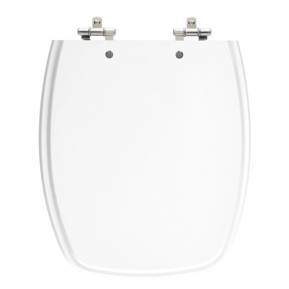 Assento Sanitário Primula Branco Tampa para Vaso Fiori de Madeira Laqueada