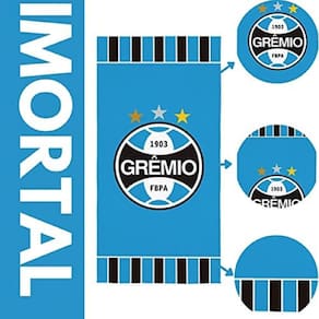 Toalha Banho Lepper Aveludada Transfer Gremio 70 cm x 1,40 m