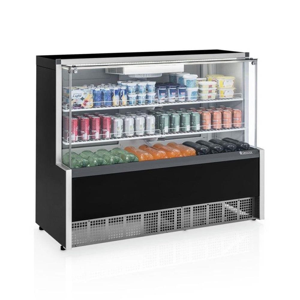 Vitrine Refrigerada Gelopar Ar Forçado 1,40 m Preto 220V GPFA-140R