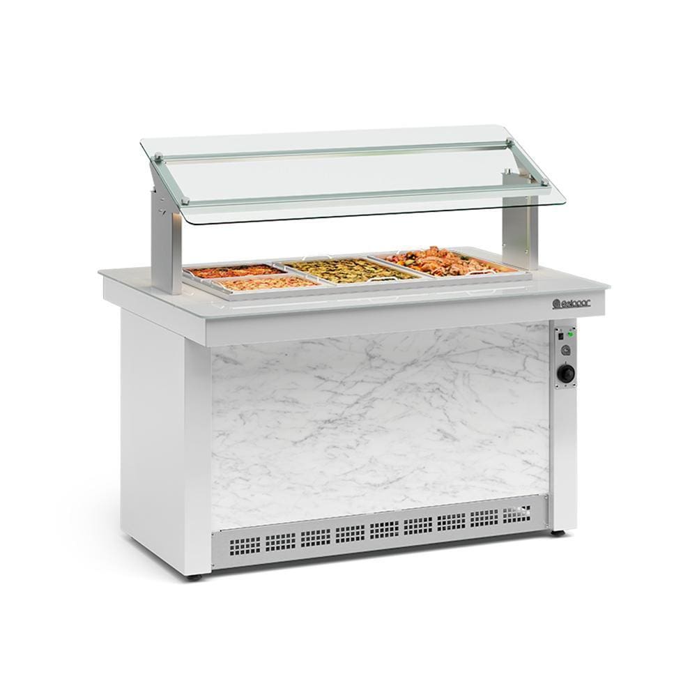 Buffet Térmico Gelopar 3 Cubas Branco 50-60Hz 220V GBTA-140