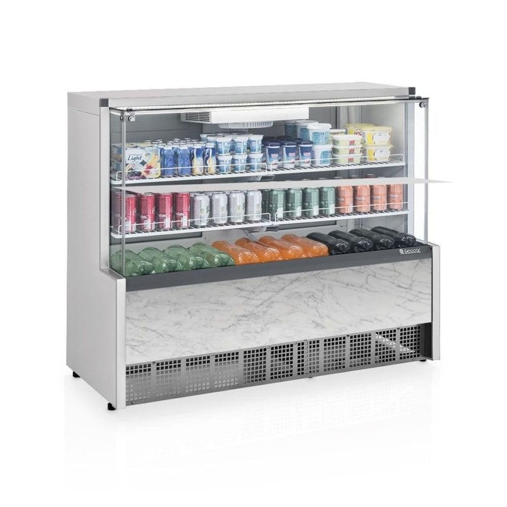 Vitrine Refrigerada Gelopar Ar Forçado 140 cm Branco 127V GPFA-140R