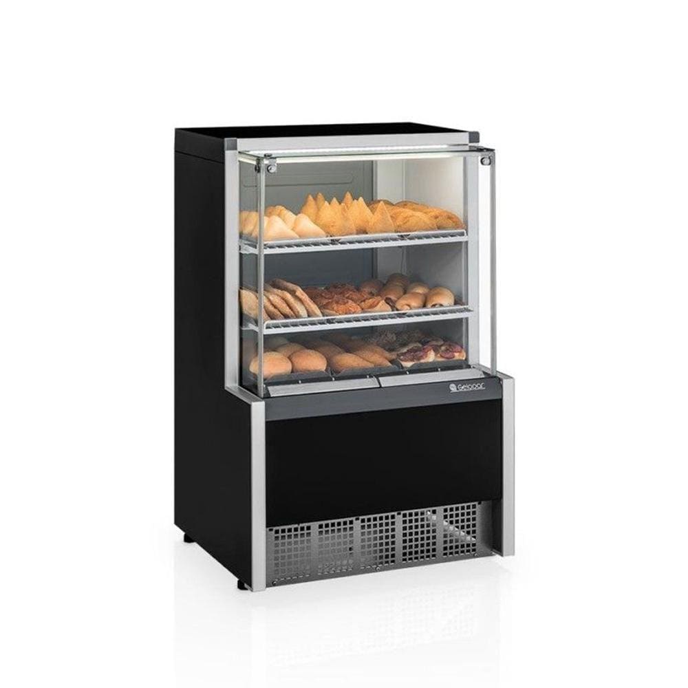 Vitrine Estufa com Bandeja 75 cm Preto 127V Gelopar MEQA-075R