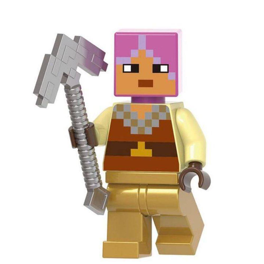 Boneco Minifigure Blocos De Montar Valorie Minecraft no Shoptime