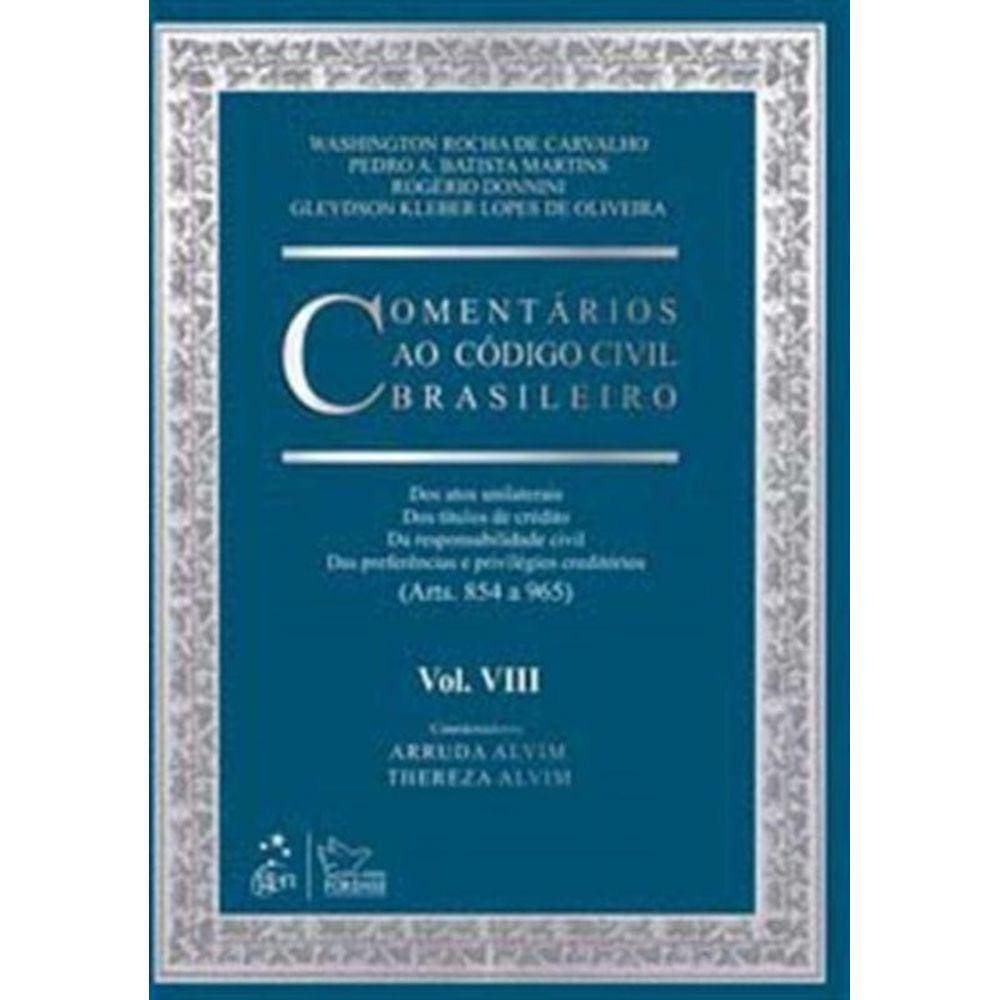 Comentarios Ao Codigo Civil Brasileiro - Vol. Viii