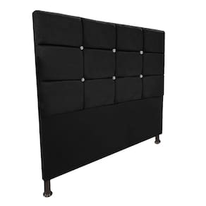 Cabeceira de Cama Box Viúva 130cm Estofada Lari Preto
