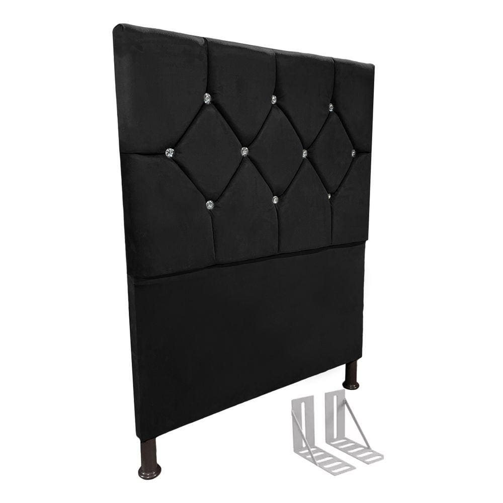 Cabeceira de Cama Box Solteiro + Frame 80cm Estofada Maju Pt