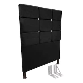 Cabeceira de Cama Box Viúva + Frame 130cm Estofada Lari Pret
