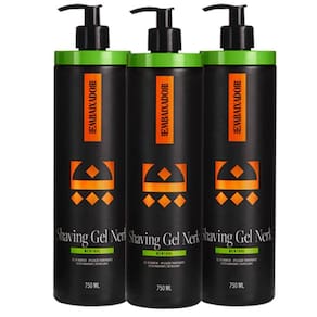 Kit 3 Shaving Gel De Barbear Nerk Menthol Embaixador 750Ml