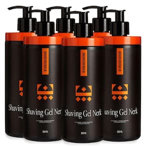 Kit 6 Shaving Gel De Barbear Nerk Embaixador 500Ml