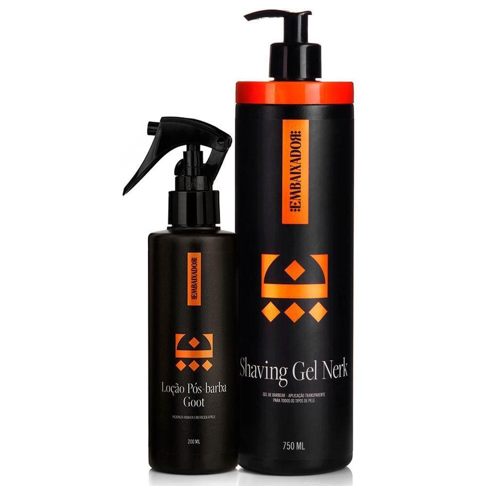 Loção Pós Barba Goot + Shaving Gel Nerk Embaixador 750Ml