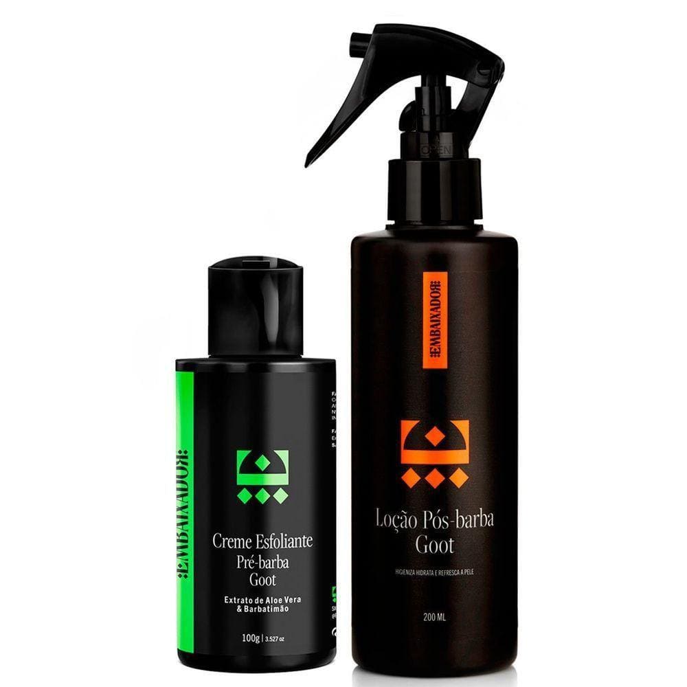 Kit Goot Esfoliante Pré-Barba + Loção Pós Barba Embaixador 200G