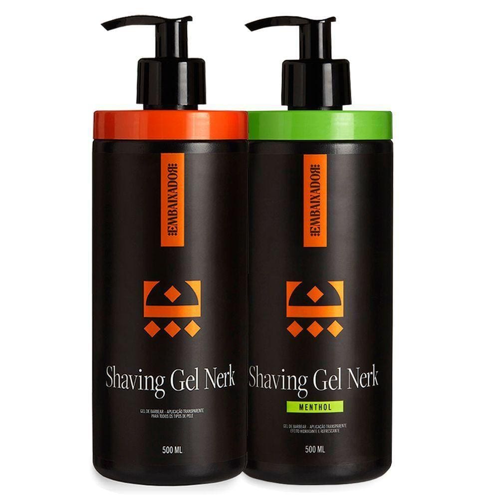 Shaving Gel Nerk + Shaving Nerk Menthol Embaixador 500Ml