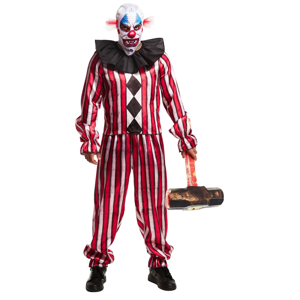 Fantasia Halloween Palhaço Assassino do Mal Masculino Adulto