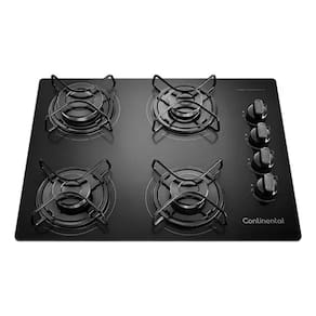 Cooktop Fogão A Gás 55x42cm 4 Bocas Vidro Bivolt Continental