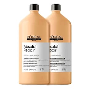 Kit Shampoo e Condicionador Loreal Gold Quinoa + Protein G (1,5 L)