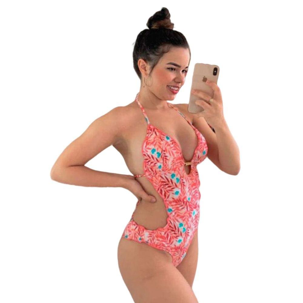 Maiô Floral Engana Mamãe, calcinha empina bumbum