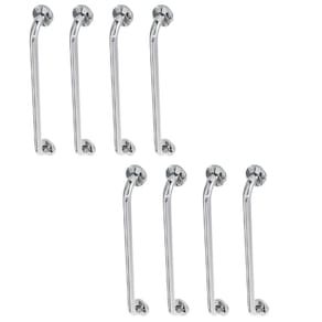 Alça de Apoio Barra 60cm Inox Kit 8 Unidades Acessibilidade Suporte Idoso Cadeirante Resistente Segurança Banheiro Corrimao Escada