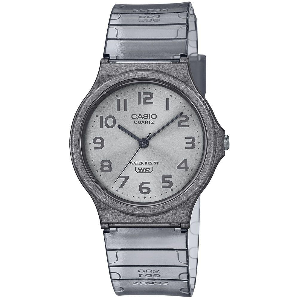 Relógio CASIO transparente cinza feminino MQ-24S-8BDF