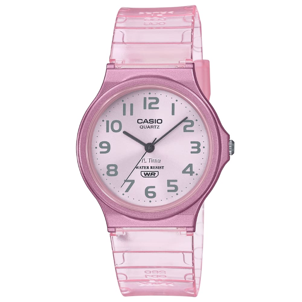Relógio CASIO feminino analógico rosa resina MQ-24S-4BDF