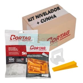 Kit Espacador Nivelador Smart C/ 500 Pcs C/ 100 Pcs De Cunha Porcelanato, Piso, Azulejo