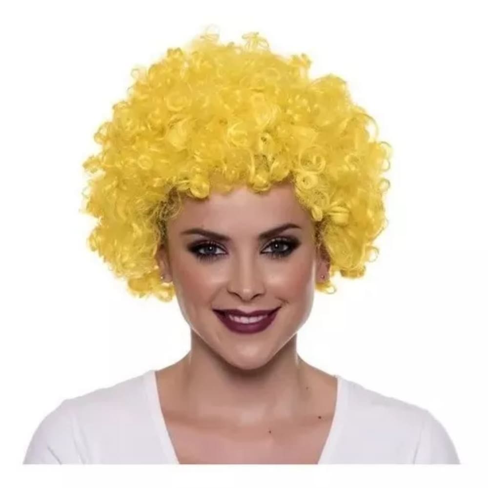 Peruca Power Temática Para Festas Cosplay Cabelo Sintético Prendedor Externo De Redinha Varias Cores