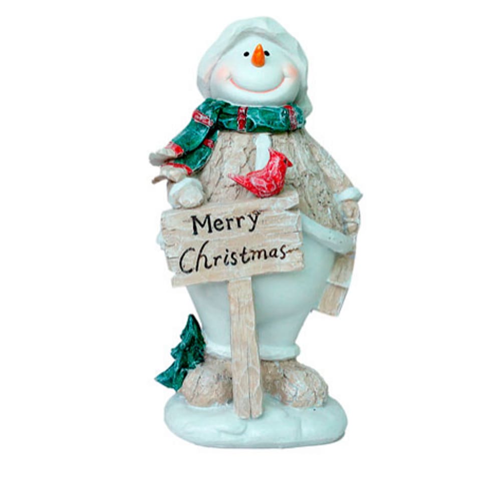 Enfeite Natalino Resina Boneco de Neve 22,5Cm Rio Master