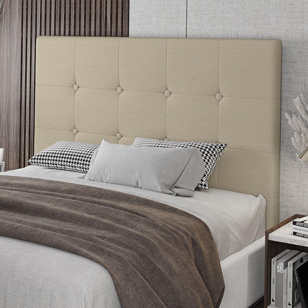 Cabeceira King Size Lua 193cm Material Sintético Bege Patoti Móveis