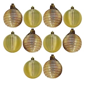 Bolinhas de Natal Champagne 4,5cm 10 peças - Casambiente NATAL234-Champagne