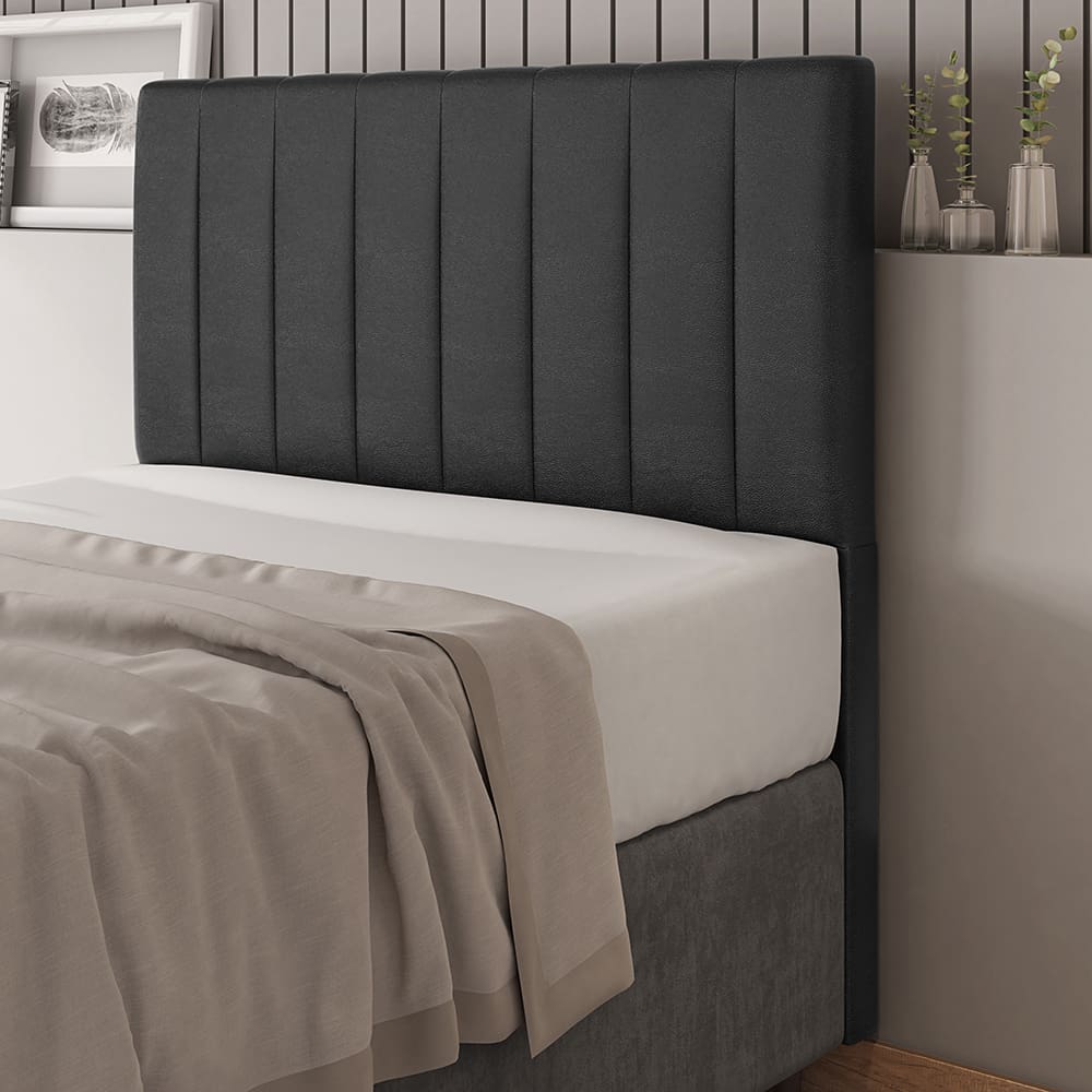 Cabeceira Queen 160cm Carla Material Sintético Preto Com Frame Patoti Móveis