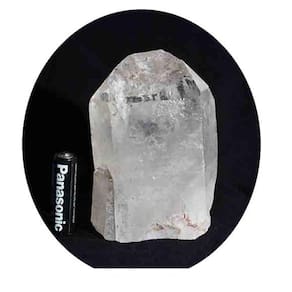 Ponta Cristal Bruto Natural Pedra Com Base Serrada 11,8cm