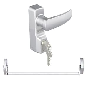 Kit Barra Antipânico com Fechadura Externa para Porta de 01 Folha
