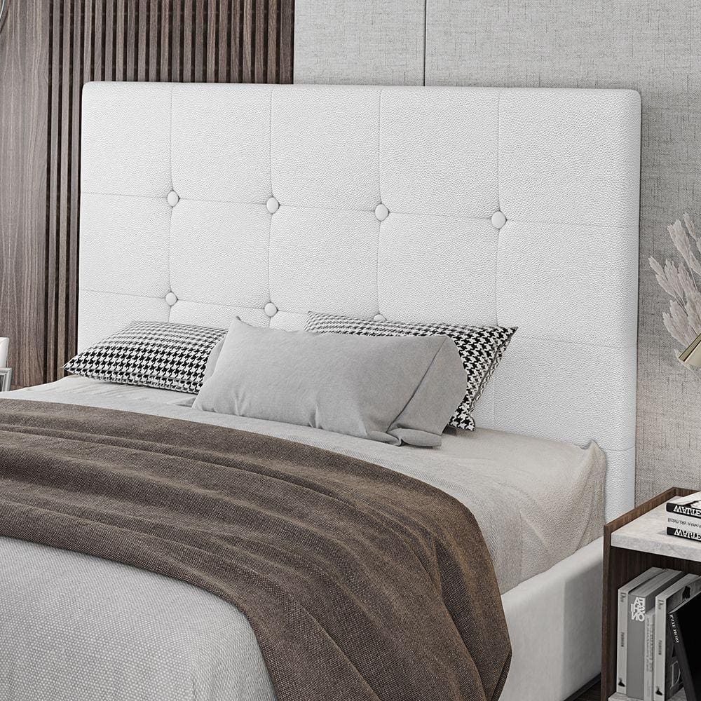 Cabeceira Solteiro Lua 90cm Material Sintético Branco Com Frame Digital Móveis