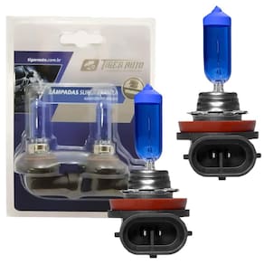 Par Lâmpada Halógena Super Branca H11 12V 55W 4200K