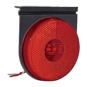 Lanterna Lateral Led Vermelha Caminhões 12V/24V Com Suporte