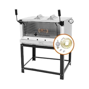 Kit - Forno Gás Industrial Roma Inox Infravermelho Firiv90 + Kit Gás 2kg - Venâncio