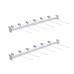 Kit - 2 Réguas Para Gondola 91cm + 12 Ganchos Simples 30cm - Sa Gondolas