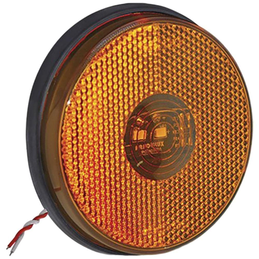 Lanterna Lateral Led Amarela Caminhões 12V/24V 85mm Blindada