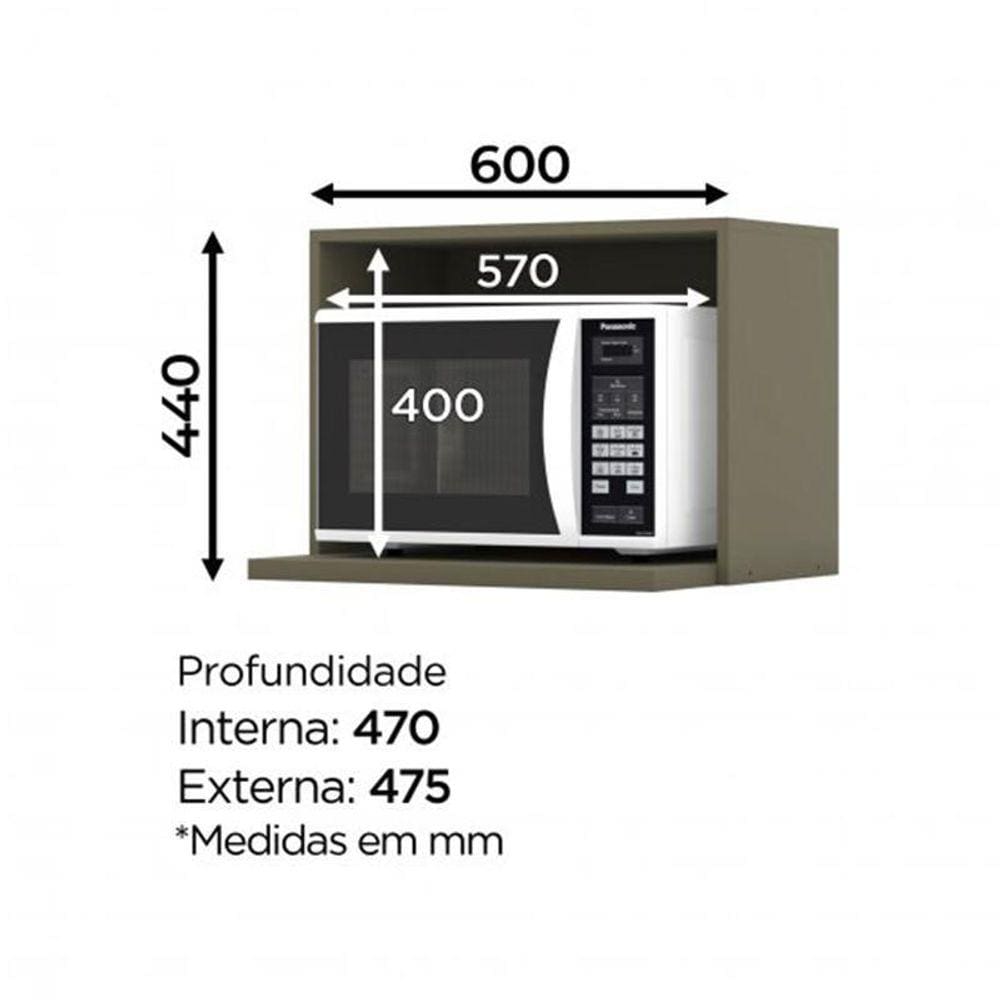 Armário Aéreo Micro-ondas Connect - Móveis Henn