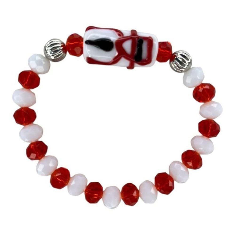 Pulseira Zé Pelintra Firma Desenhada Cristal E Silicone