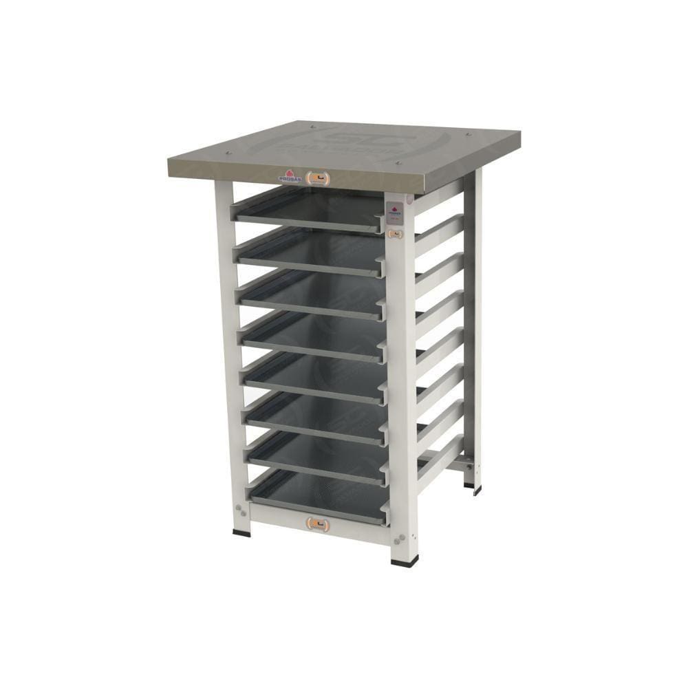 Kit - Mesa Apoio Mes-004 Bancada Capacidade 8 Níveis + 8 Assadeiras 35x35 - Progás