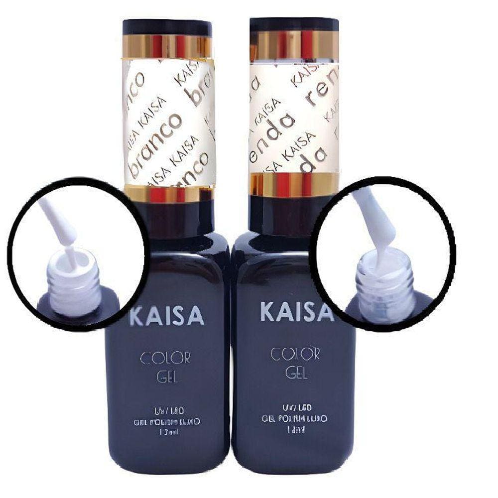 Kit Esmalte Francesinha Kaisa Em Gel Branco/Renda