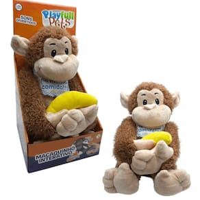Brinquedo Interativo Macaquinho com Banana Pelúcia e Som